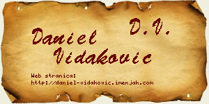 Daniel Vidaković vizit kartica
